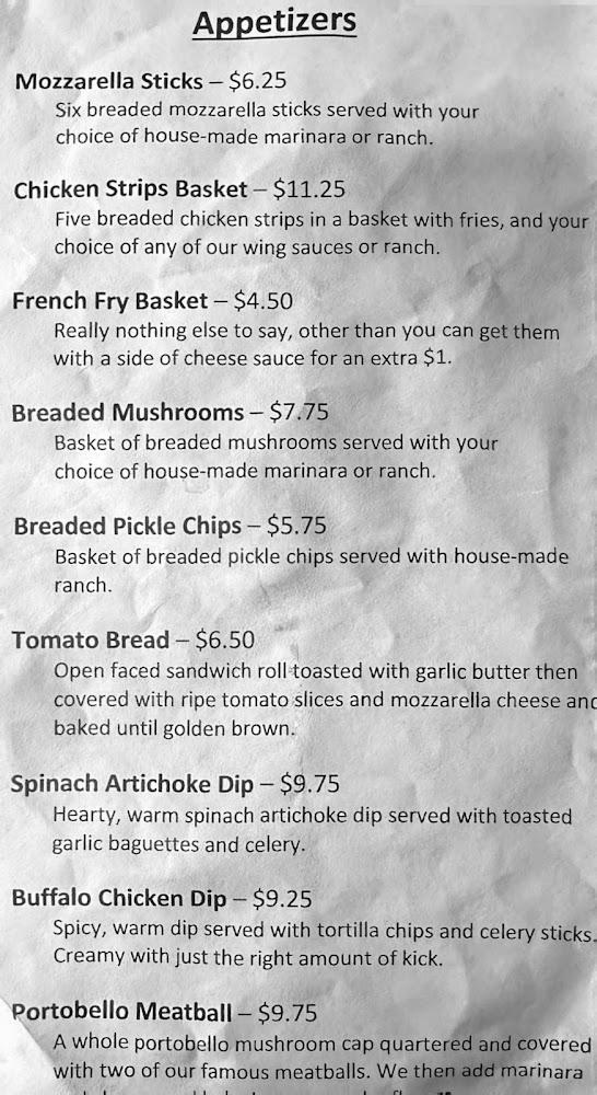 Buddy & Pal's Place Menu image 3